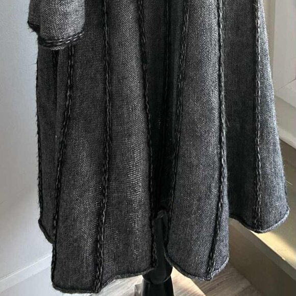 Joseph Ribkoff Dark Heather Grey Shawl Collar Faux-Fur Long Coatigan – US L - Picture 3 of 14